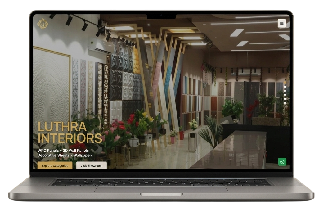 Luthra Interiors Desktop Screenshot